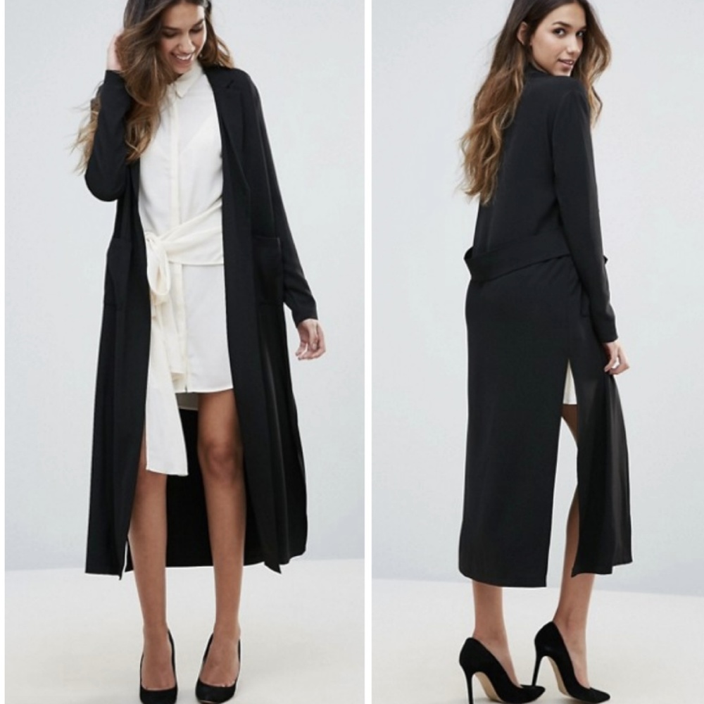 ASOS Unique 21 Back Belt Panel Coat